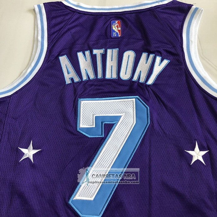 Camiseta Los Angeles Lakers Carmelo Anthony NO 7 Ciudad 2021-22 Violeta